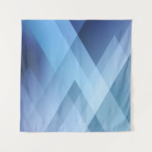 Abstract light background. Blue triangle pattern.  Tapestry