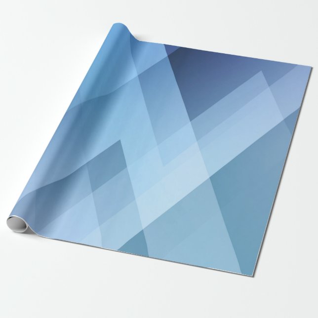 Abstract light background. Blue triangle pattern.  Wrapping Paper (Unrolled)