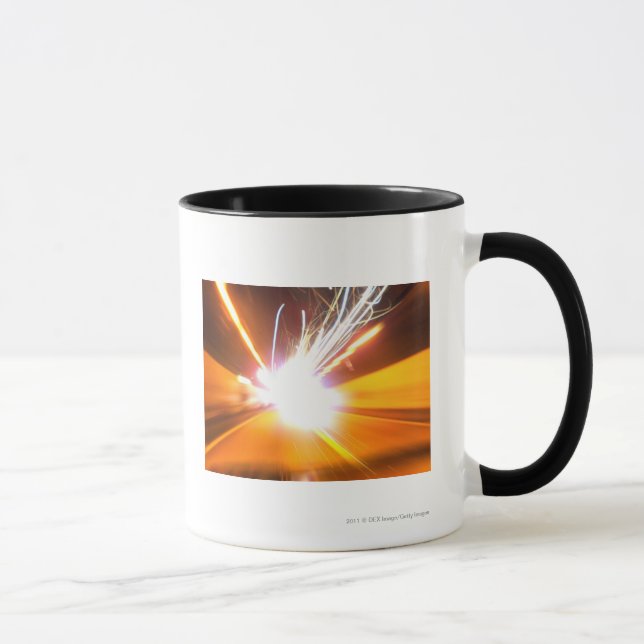 Abstract light beams and effects mug (Right)