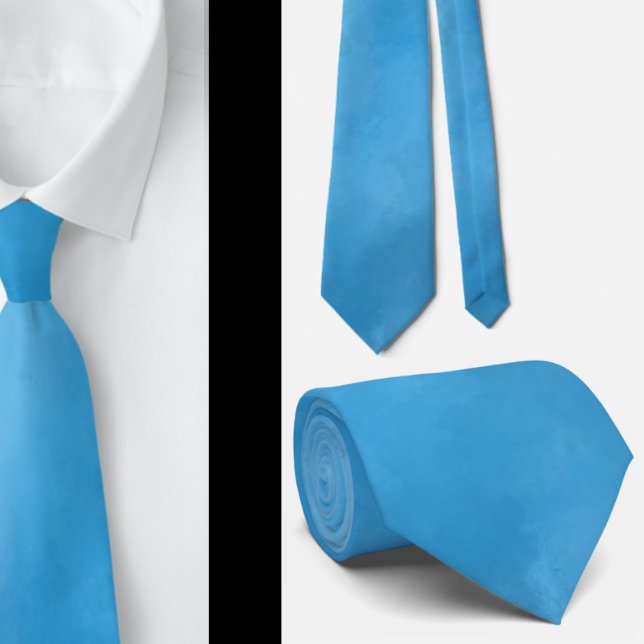 Abstract Light Blue Watercolor Simple  Tie (Creator Uploaded)