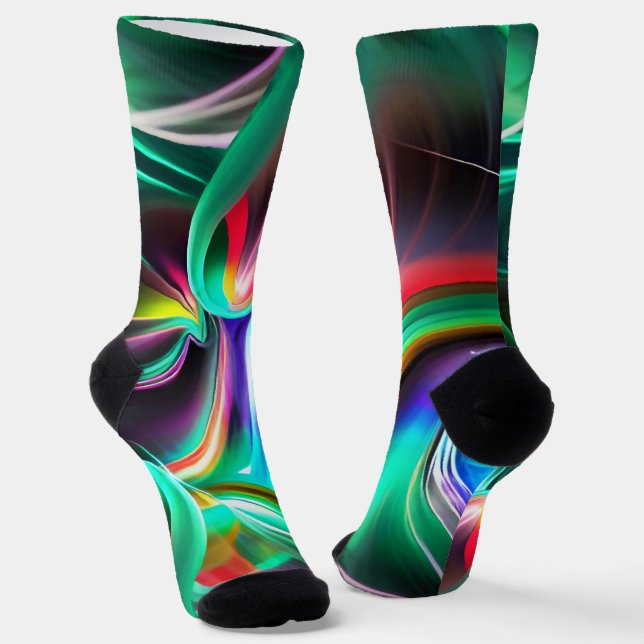 Abstract Light Dance Socks (Angled)