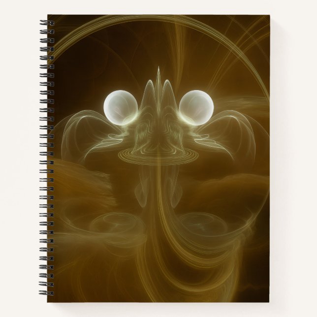Abstract Light Energy Spiral Notebook (Front)