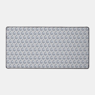 Abstract Light Grey Diamond Pattern Desk Mat