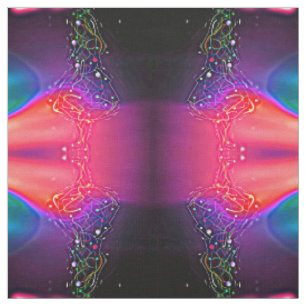 Abstract Light Painting Girl Fabric