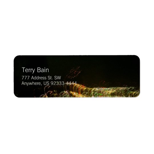 Abstract Light Painting Photo "Ribbont" Return Address Label