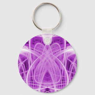 Abstract light trails on a purple background key ring