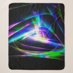 Abstract light waves and black backgroundabstract, sherpa blanket