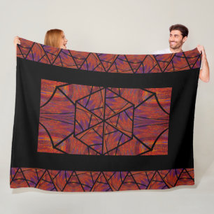 Abstract Light Wildflower Fleece Blanket