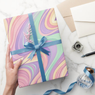 Abstract Lightning Bolt Pastel Wrapping Paper