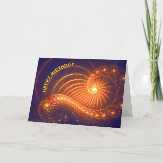 Abstract lights Birthday card (Front)