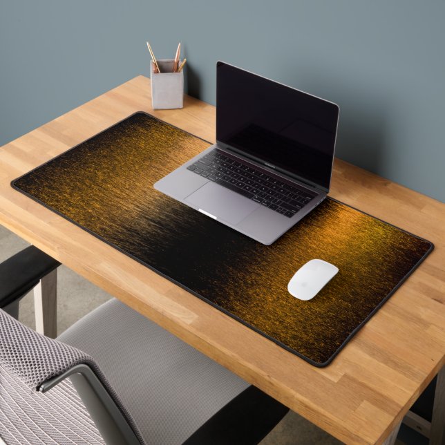 Abstract lights sea shiny bronzed metallic look desk mat (Office 2)