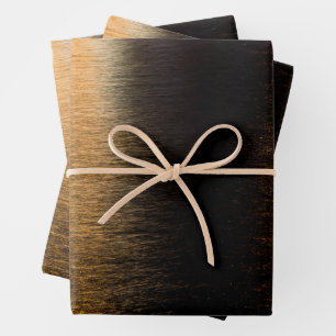 Abstract lights sea shiny bronzed metallic look wrapping paper sheet