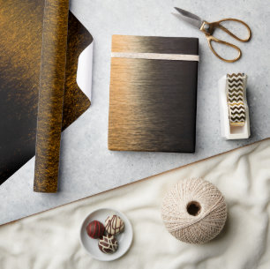 Abstract lights sea shiny bronzed reflection wrapping paper