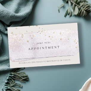 Abstract Lilac Brush Stoke Watercolor Appointment Business Card