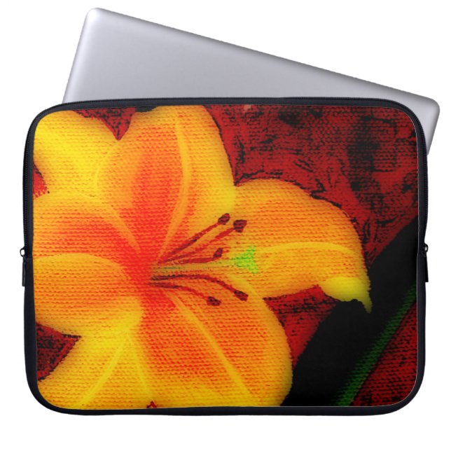 Abstract Lilly Laptop Sleeve (Front)