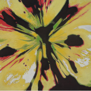 abstract lily flower blocks bright and colourful jigsaw puzzle