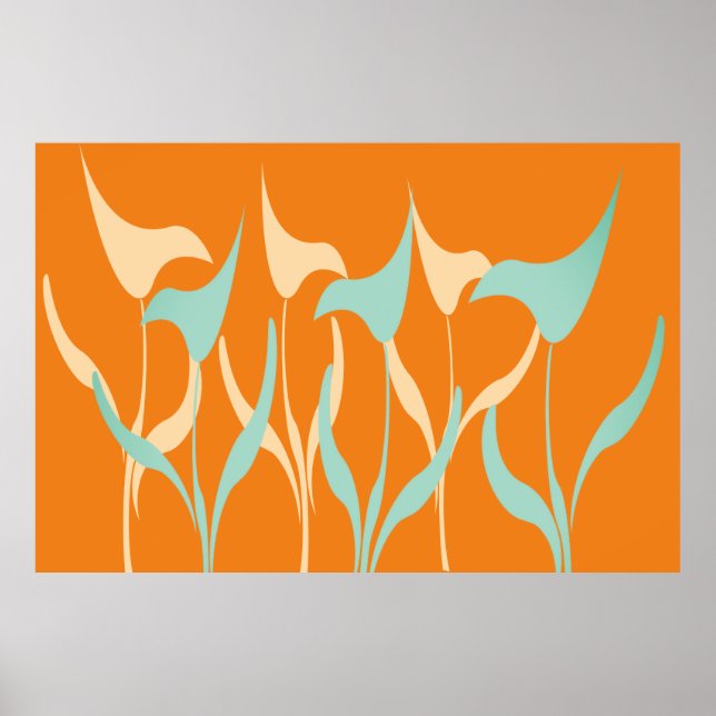 Abstract  Lily Impression Poster (Front)