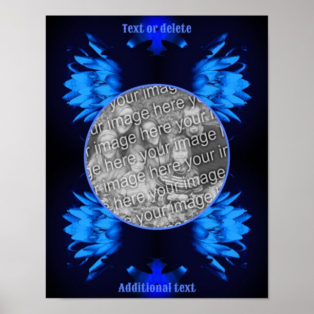 Abstract Lily Lotus Flower Create Your Own Photo Poster (Front)