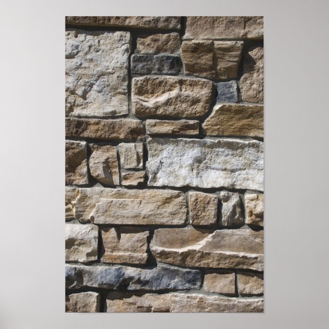 Abstract Limestone Rock Wall Poster (Front)