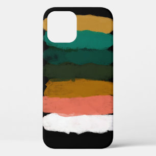 Abstract line art brush strokes colourful fine art iPhone 12 case