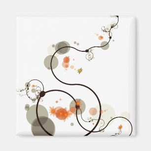 Abstract Line Art Magnet