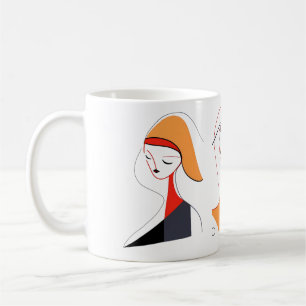 Abstract Line Art Of Women Coffee Mug