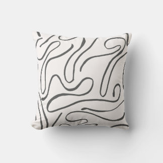 Abstract Line Art Throw Pillow