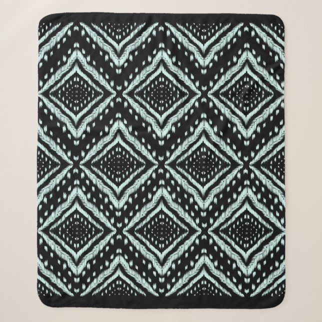 Abstract Line, Beautiful, Ikat seamless pattern, B Sherpa Blanket (Front)