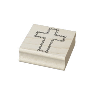 abstract line cross art stamp