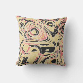 Abstract line geo pattern, topographical design. cushion