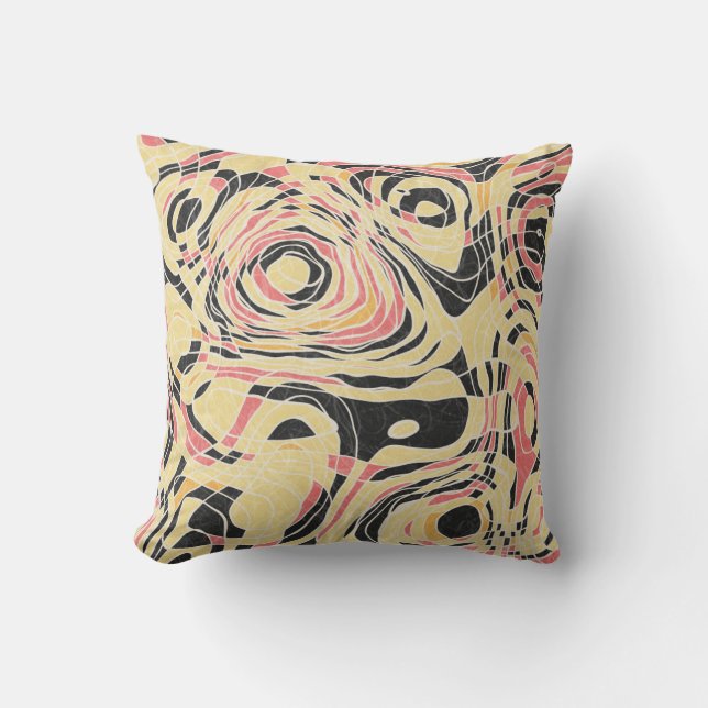 Abstract line geo pattern, topographical design. cushion (Front)