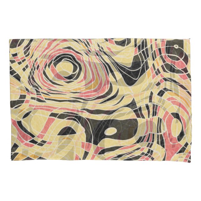 Abstract line geo pattern, topographical design. pillowcase (Front)