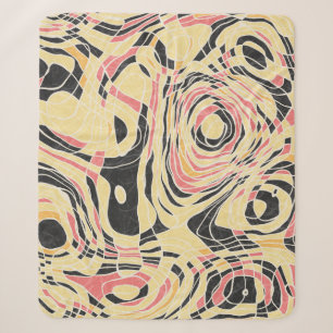 Abstract line geo pattern, topographical design. sherpa blanket