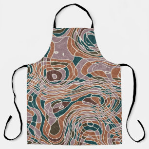 Abstract Line Geo Topographical Pattern Apron