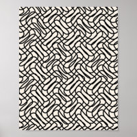 Abstract Line Pattern Black And White