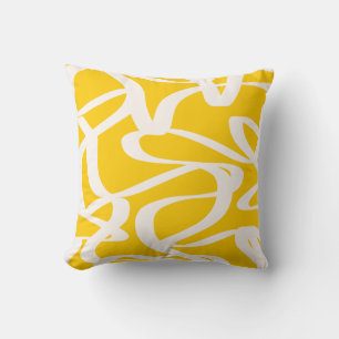 Abstract Line Yellow Cushion