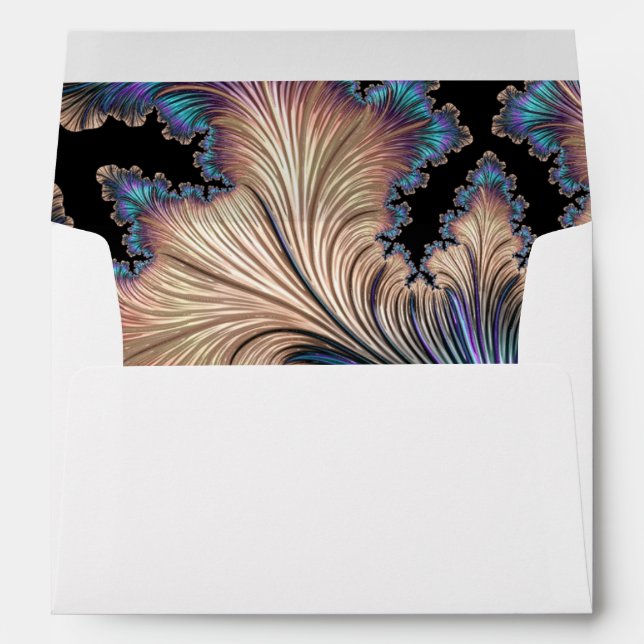 Abstract Lined Envelope With Return Address (Back (Bottom))