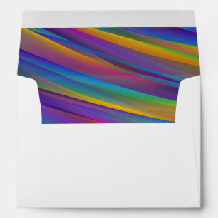 Abstract Lined Envelope With Return Address