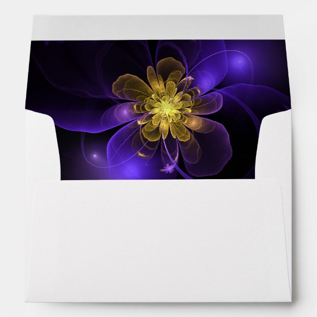 Abstract Lined Envelope With Return Address (Back (Bottom))