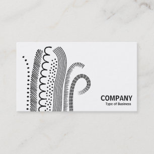 Abstract Lines 01- Black on White Business Card