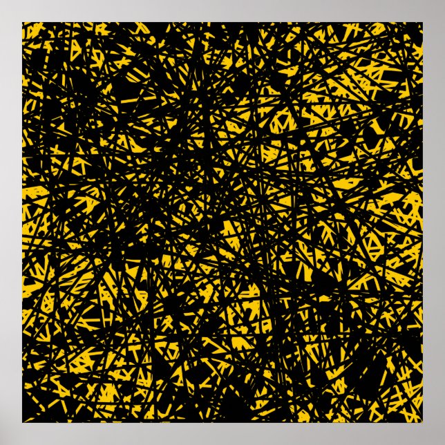 Abstract Lines - Amber Poster (Front)
