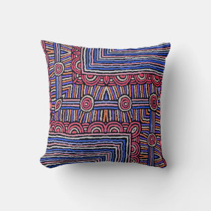 Abstract Lines and Circles Cushion