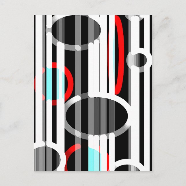 Abstract Lines and Elipses Postcard (Front)