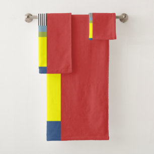 Abstract lines and Rectangles Bath Towel Set
