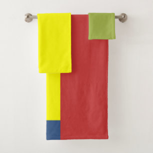 Abstract lines and Rectangles Bath Towel Set
