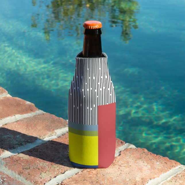 Abstract lines and Rectangles  Bottle Cooler (In Situ Pool)