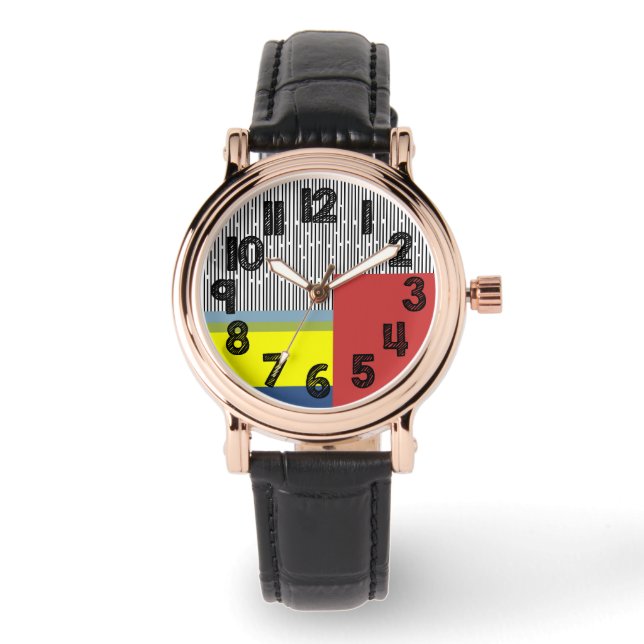 Abstract lines and Rectangles  Watch (Front)