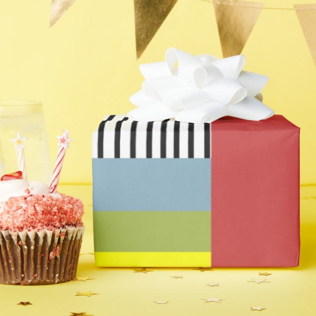 Abstract lines and Rectangles  Wrapping Paper (Birthday Party)