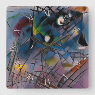 Abstract lines and shapes square wall clock