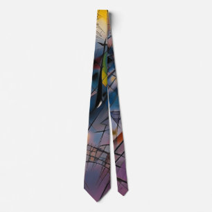 Abstract lines and shapes tie